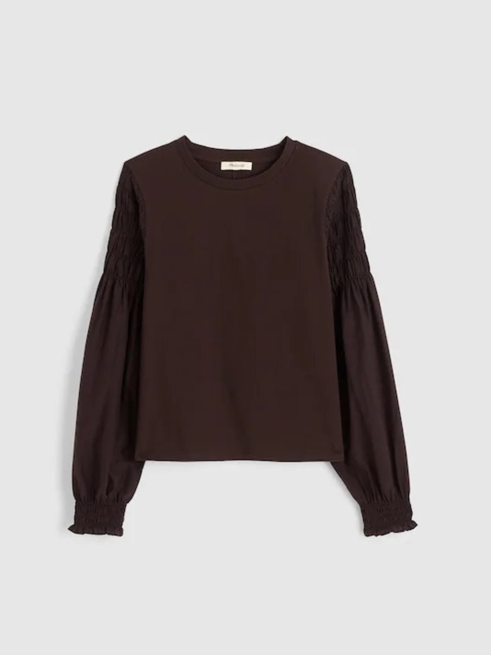 Madewell Smocked Long-Sleeve Tee